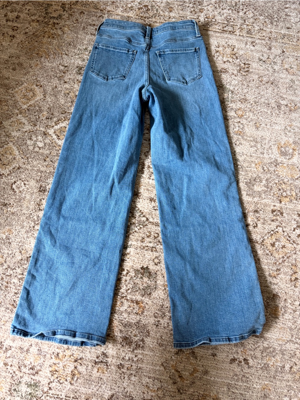 Quince Women's Wide-Leg Jeans in Medium Blue Denim